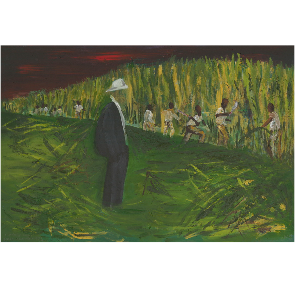 cutting cane, early morning - 1973