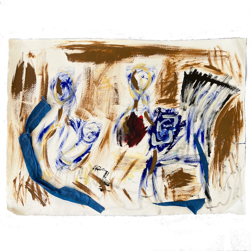 lady on blue chair